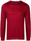 ROBERTO COLLINA ROBERTO COLLINA RIBBED KNITTED SWEATER - RED