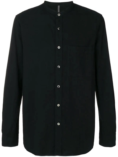 Attachment Mandarin Collar Shirt - 黑色 In Black