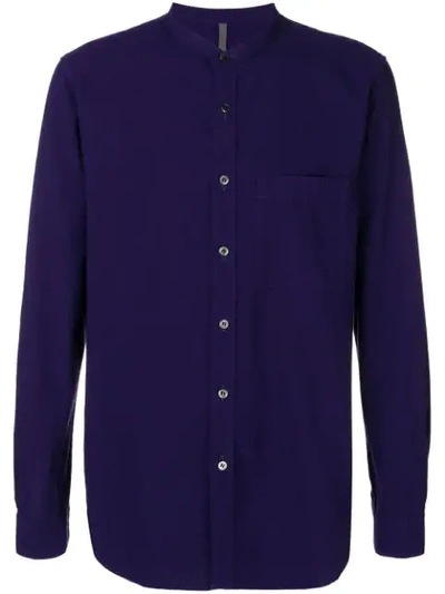 Attachment Mandarin Collar Shirt - 紫色 In Purple