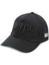 PHILIPP PLEIN PHILIPP PLEIN EMBROIDERED LOGO BASEBALL CAP - BLACK