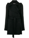 ANN DEMEULEMEESTER DECONSTRUCTED BELTED TRENCH COAT