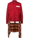 AMBUSH AMBUSH NOBO WAIST TIE SHIRT - RED