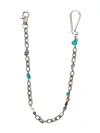 ANDREA D'AMICO ANDREA D'AMICO CHAINLINK AND BEADS KEYRING - 银色