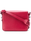 OFF-WHITE OFF-WHITE "BINDER CLIP" CROSS-BODY BAG - RED