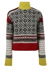N°21 Print Turtleneck Wool & Mohair-blend Button-back Sweater In Multicolor