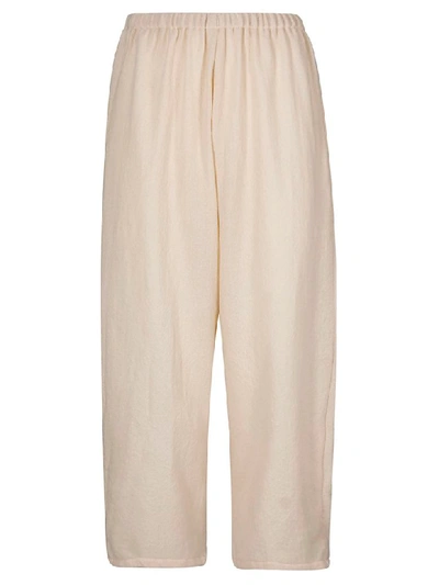 A Punto B Elasticated Cropped Trousers In Butter