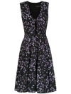 ANDREA MARQUES ANDREA MARQUES PRINTED LAÇO DRESS - BLACK