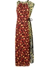 PROENZA SCHOULER MULTI FLORAL ASYMMETRICAL DRESS