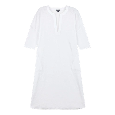 Vilebrequin Women Ready To Wear - Women Long Linen Jersey Tunic Dress Solid - Cover-up - Farline In White