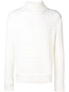 S.N.S HERNING S.N.S. HERNING HYBRID HIGH NECK JUMPER - WHITE