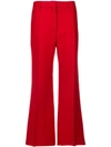 Valentino Kickflare Tailored Trousers In Red