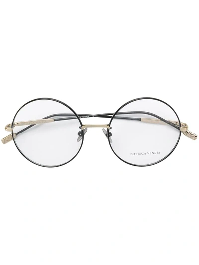 Bottega Veneta Round Frame Glasses In Black