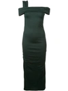 DIANE VON FURSTENBERG DVF DIANE VON FURSTENBERG FITTED COCKTAIL DRESS - GREEN