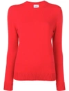 BARRIE BARRIE CREW NECK JUMPER - RED