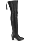 Stuart Weitzman Thigh-high Boots In Black Nappa Leather