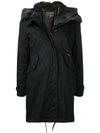 WOOLRICH WOOLRICH HOODED PARKA COAT - BLACK