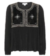 VELVET NIXI EMBROIDERED TOP,P00361145