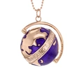 True Rocks Small Spinning Globe Pendant In Purple Enamel & 18 Carat Rose Gold Plate The Whole World Revolves Ar In Around