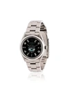 JACQUIE AICHE CUSTOMISED BLACK ROLEX EYE STAINLESS STEEL WATCH