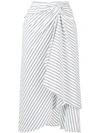 A.L.C A.L.C. DILLER STRIPED ASYMMETRIC SKIRT - WHITE