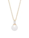 MAJORICA Ophol 10MM White Round Pearl & Sterling Silver Necklace,0400088397899