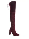 STUART WEITZMAN Hiline Over-The-Knee Velvet Boots,0400097765610