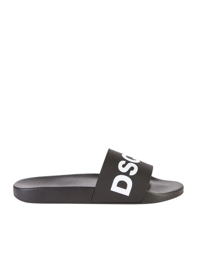 Dsquared2 Icon Pool Sliders In Black