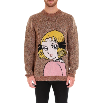 Gucci Sweater With Viva! Volleyball Intarsia In Brown