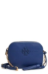 TORY BURCH MCGRAW LEATHER CAMERA BAG - PURPLE,50584