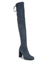 STUART WEITZMAN Hiline Velvet Over-The-Knee Boots,0400097765610