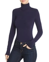 Wolford Colorado Stringbody Turtleneck Bodysuit In Sapphire Blue