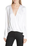 A.L.C Harmon Stretch Silk Blouse,5TOPS00456