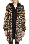ALICE AND OLIVIA KYLIE FAUX FUR COAT WITH REMOVABLE HOODIE,CC809X12420