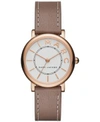 MARC JACOBS WOMEN'S ROXY CEMENT LEATHER STRAP WATCH 28MM