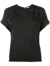 ZADIG & VOLTAIRE ZADIG&VOLTAIRE LEOPARD PATTERNED TOP - BLACK