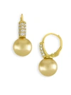 MAJORICA Champagne Faux Pearl and Crystal Drop Earrings,0400098401797