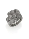 JOHN HARDY CLASSIC CHAIN STERLING SILVER DOUBLE COIL RING,0400097601500