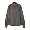 NECESSITY SENSE CRAIG DRAPPY CHECKED WOOL SHIRT