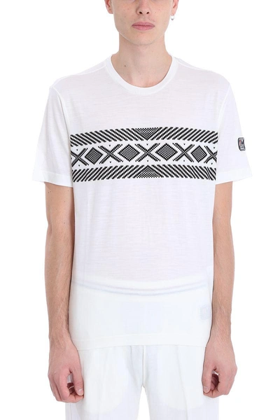 Z Zegna Printed Tech Merino Wool T-shirt In White