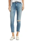 MOTHER Stunner High-Rise Step Fray Ankle Skinny Jeans