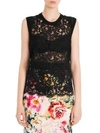 DOLCE & GABBANA Sleeveless Lace Front Shell Top