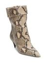 SAINT LAURENT Charlotte Foldover Python Ankle Boots