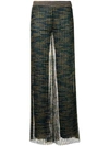 MISSONI MISSONI CROCHET KNITTED PALAZZO PANTS - BLACK