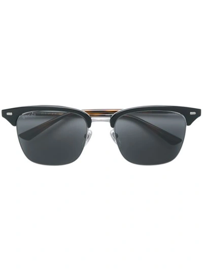 Gucci Eyewear Clubmaster Style Sunglasses - 黑色 In Black