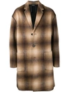 N°21 Nº21 CHECKED SINGLE-BREASTED COAT - NEUTRALS
