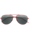 Saint Laurent Eyewear Classic 11 Aviator Sunglasses - Red In Red