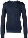 Barba Napoli Basic Jumper In Blue