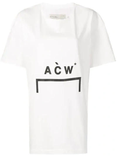 A-cold-wall* 超大款logo T恤 - 白色 In White
