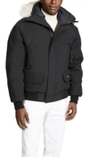 Canada Goose Black Down Chilliwack Bomber Jacket In Black