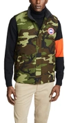 Canada Goose Garson Regular Fit Quilted Down Vest In Classic Camo